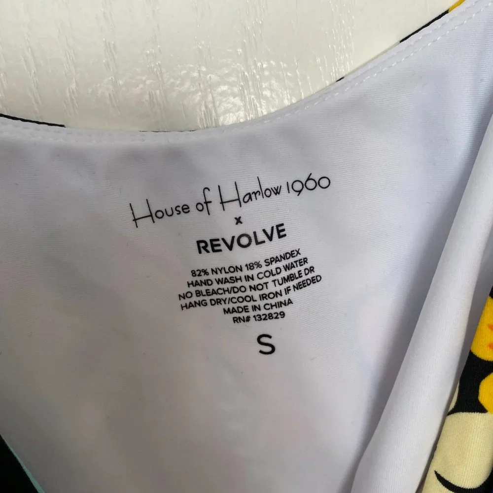 NEW house of harlow x revolve floral one piece swimsuit